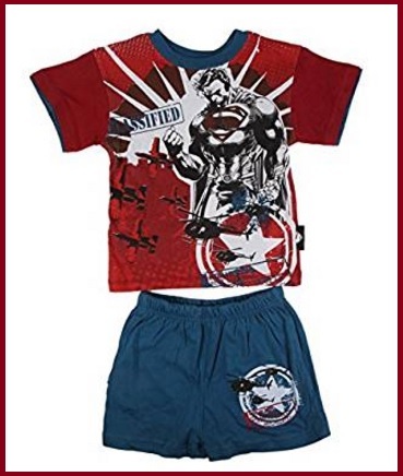 Completo 100% Cotone Di Superman