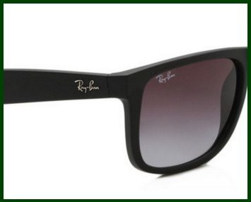 Occhiali da sole con asticelle nere ray ban