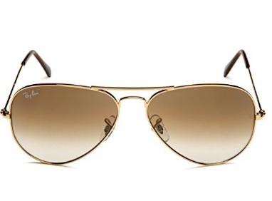 Occhiali aviator classici della ray ban metal e gold