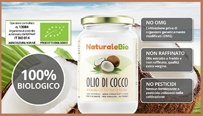 Olio di cocco biologico spremuto a freddo