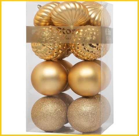 ZFYQ 100Pcs Palle di Natale Set di Palline Decorative da Appendere per Decorazioni Natalizie per LAlbero Oro 