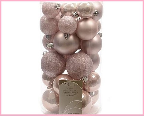 Palline di natale rosa gold grandi