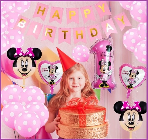 Palloncini compleanno 1 anno minnie