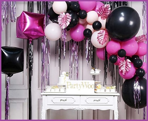 Palloncini Neri E Rosa