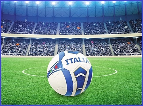 Taglia 5 Idea Regalo Pallone da Calcio Italia con Stemma della Federazione Italiana Giuoco Calcio Opaco