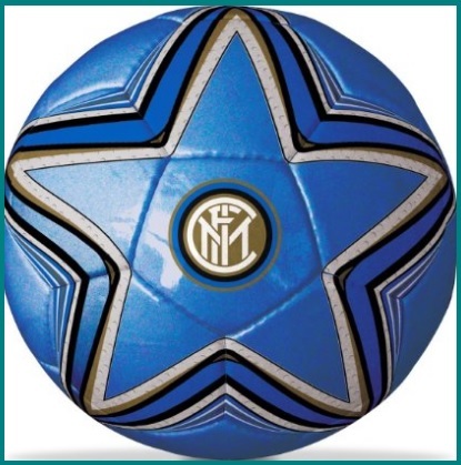 Pallone ufficiale con simbolo a stella della squadra inter