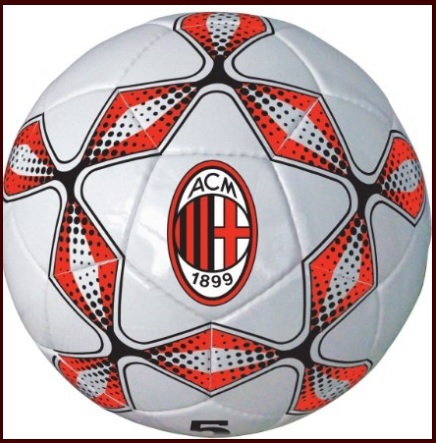 Pallone cuoio da calcio della squadra milan