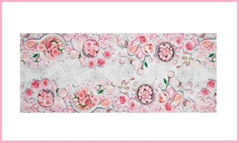Passatoia cucina shabby rosa