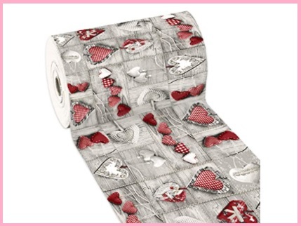 Tappeto shabby cuori cucina