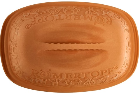 Pentola terracotta con coperchio ovale