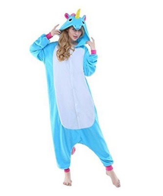Pigiama intero azzurro da unicorno