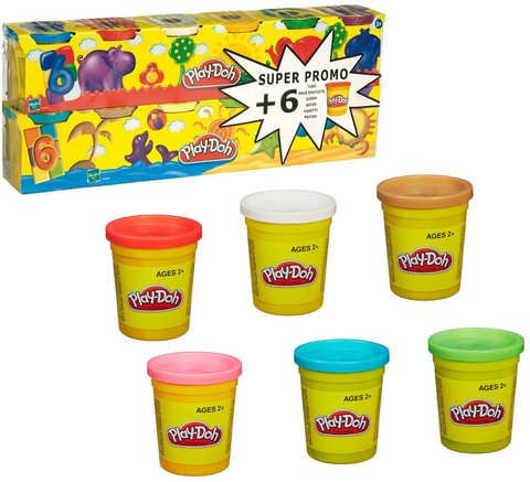 Playdoh pasta da modellare 6 + 6 vasetti promo