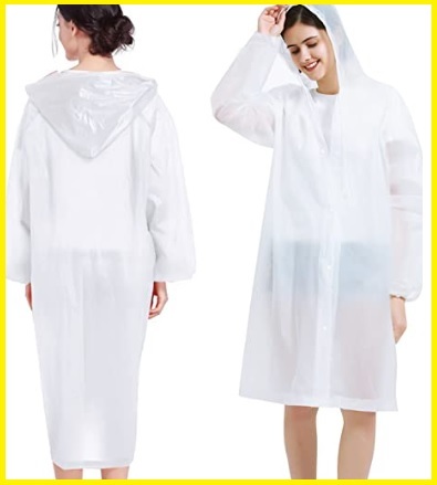 Poncho impermeabile trasparente da donna