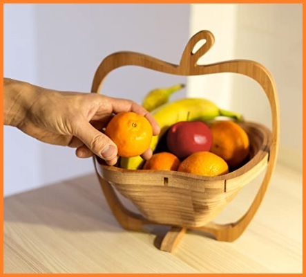 Portafrutta legno marrone