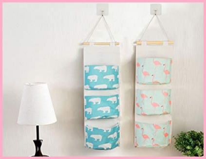 Jingyuu portaoggetti da Appendere Porta Oggetti Bagno Borsa di stoccaggio a Parete fasciatoio da Parete Decorazione Spazio di Finitura 