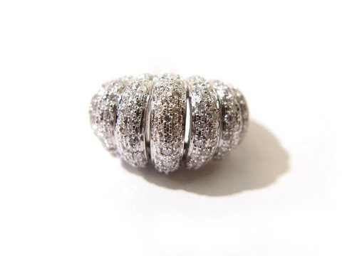 Anello pave' fascia | Grandi Sconti | Preziosi Gioielleria Orologeria specializzata nella compravendita di orologi usati e gioielli d'epoca. Paghiamo subito in contanti.