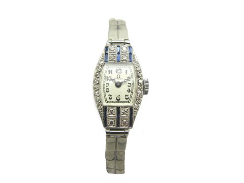 Omega Art Deco' In Oro Bianco 18 Kt