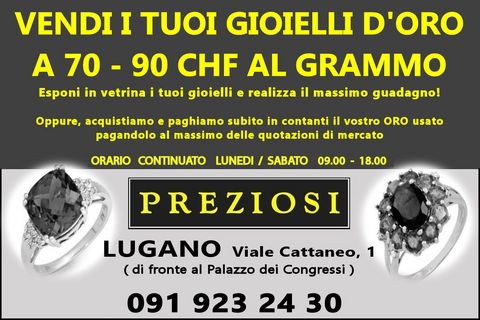 Compravendita acquisto vendita gioielli oro lugano | Grandi Sconti | Preziosi Gioielleria Orologeria specializzata nella compravendita di orologi usati e gioielli d'epoca. Paghiamo subito in contanti.