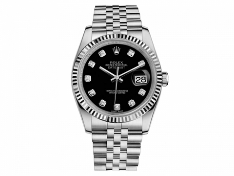 Rolex  " Datejust " Ref. 116234  Diamonds Quandrante Nero