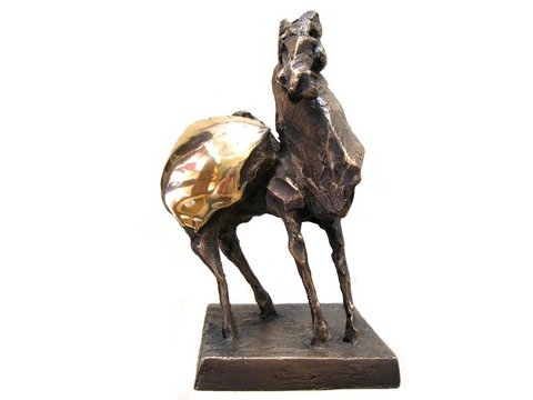 Nag Arnoldi " Cavallo In Piedi " Scultura In Bronzo Multiplo