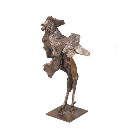 Nag arnoldi " gallo " scultura in bronzo, opera unica 4/5