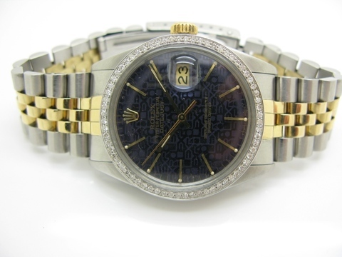 Rolex " datejust " ref. 16013 after market diamonds bezel