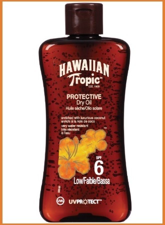 Olio protettivo per la pelle contro il sole hawaiian