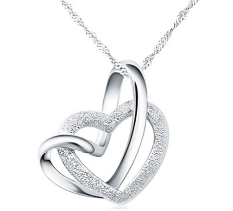 Collana Doppio Cuore Argento