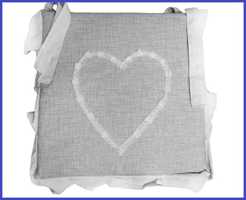 Federa cuscino grigio cuore per san valentino