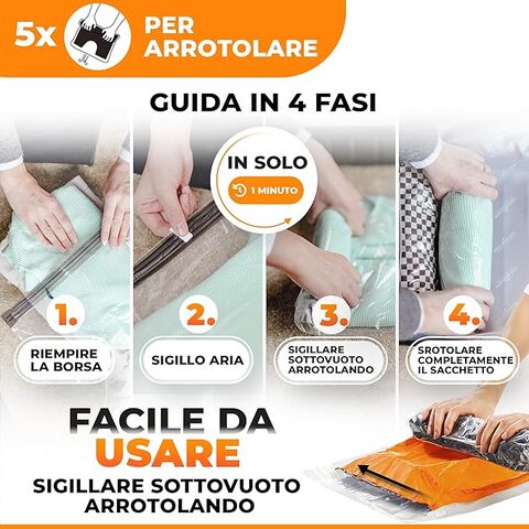 Migliori sacchetti sottovuoto vestiti - arrotolabili, salvaspazio, qualità testata