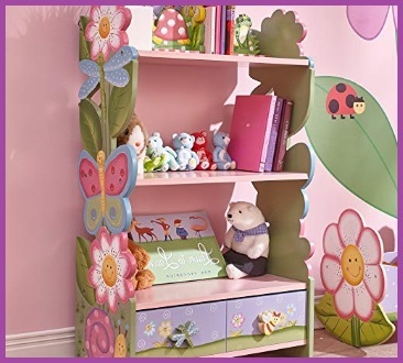Azzurro per Cameretta e Stanza dei Giochi Rosa e Giallo GKR330W01 SONGMICS Scaffale per Giocattoli e Libri Mobiletto per Bambini Multiuso con Contenitori e Ripiani Bianco 