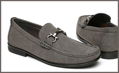 Mocassini uomo eleganti grigio