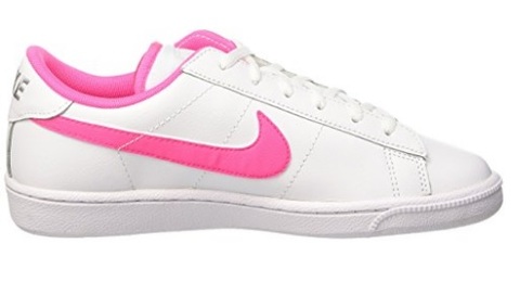 Scarpe Da Bambina Per Tennis Rosa E Bianche In Pelle