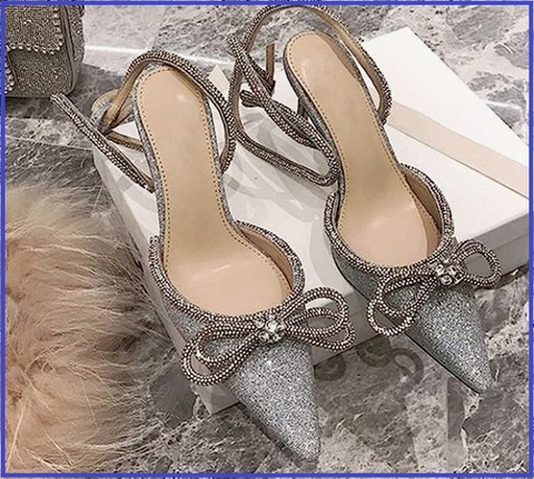 Scarpe eleganti con lacci merletto e diamanti | Grandi Sconti | scarpe per sposa