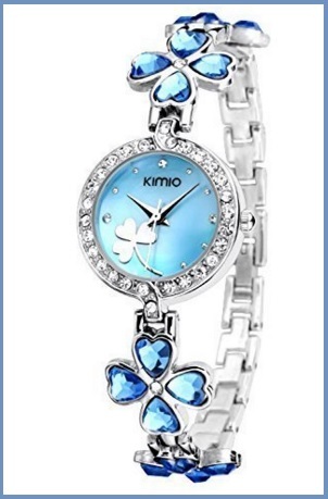 Orologio Bracciale Da Donna Con Fiori A Forma Di Cuore