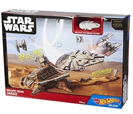 Scatola completa star wars pista hot wheels