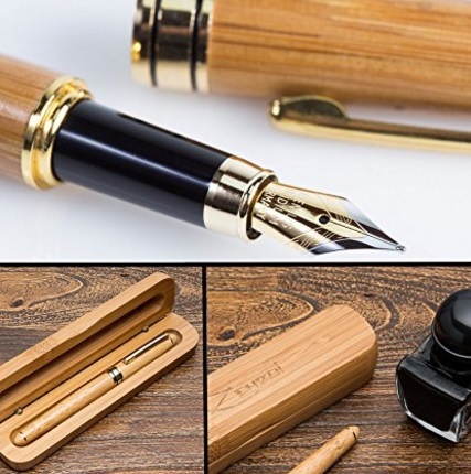 Penna stilografica elegante e raffinata in bambù