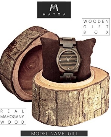 Orologio artigianale in legno d'ebano