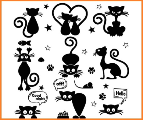 Stickers da muro gatti | Grandi Sconti | Stickers