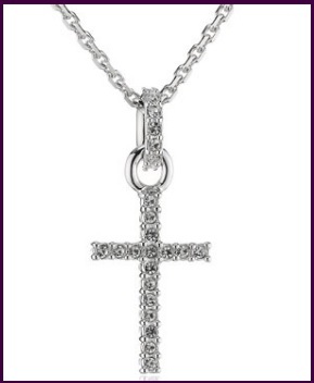 Swarovski collane mini croce brillanti