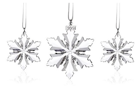 Set Ciondoli Natalizi Stella Di Neve Swarovski