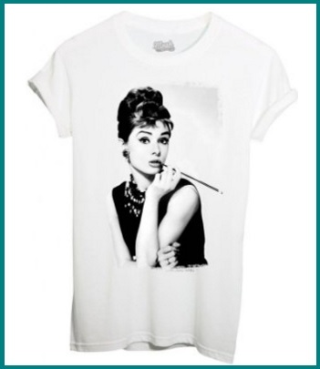 T Shirt Dress Raffigurante Audrey Hepburn