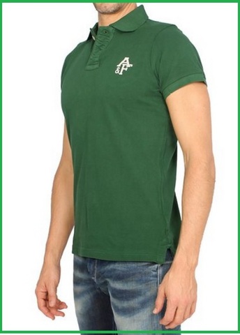 T Shirt Polo Verde Da Uomo Abercrombie Fitch