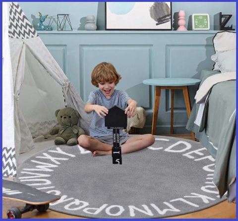 Dimensione:150x200 cm Tappeto Bambini Gioco Gattonare Bebè Pieghevole Lavabile Reversibile Animale Colore:Crema