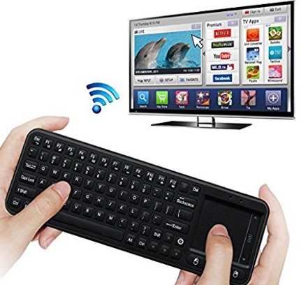 Tastiera ergonomica con mouse touchpad per smart tv e mini p