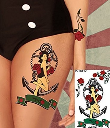 Tattoo pin up colorata e temporaneo