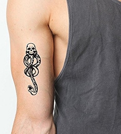 Tattoo harry potter scheletro e serpente
