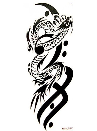 Tatuaggio nero dragone temporaneo | Grandi Sconti | Tatuaggi - Tattoo Temporanei