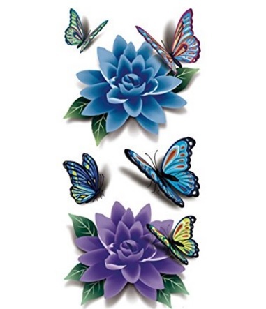 Farfalla Tatuaggio Temporanei Colorate