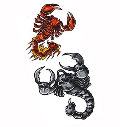 Scorpione tattoo temporaneo sticker impermeabile